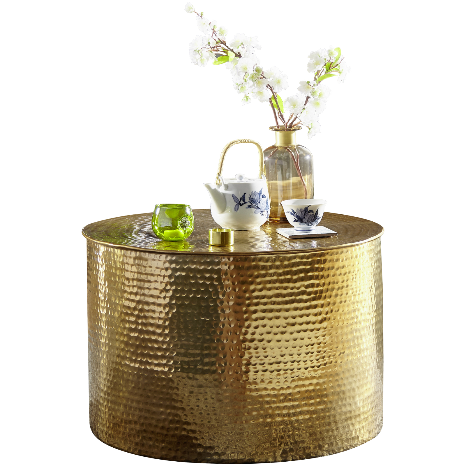 Loungetisch - goldfarben - Aluminium