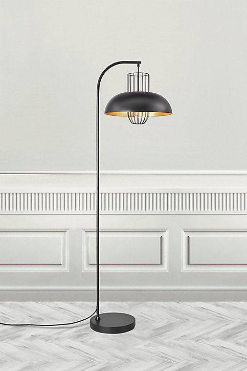 Lampadaire Lotus E27 40W IP20 160 x 40 cm noir