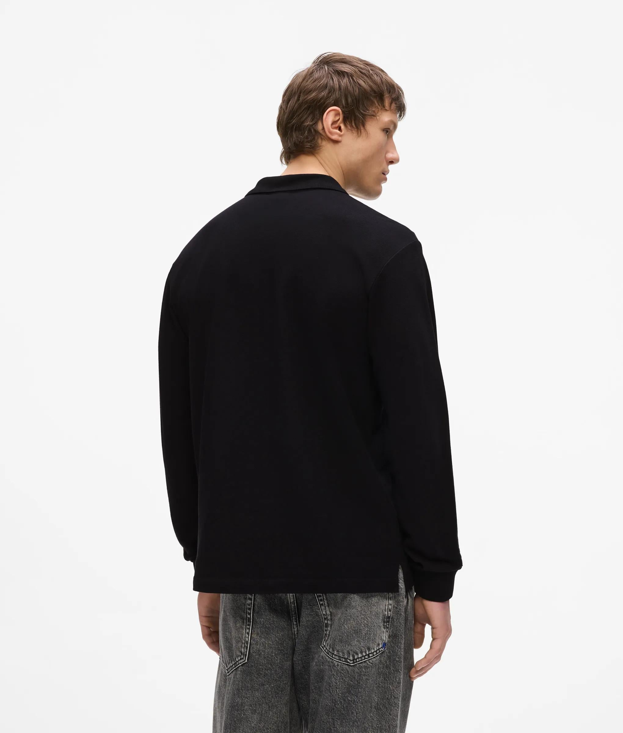 Polo met lange mouwen en logo