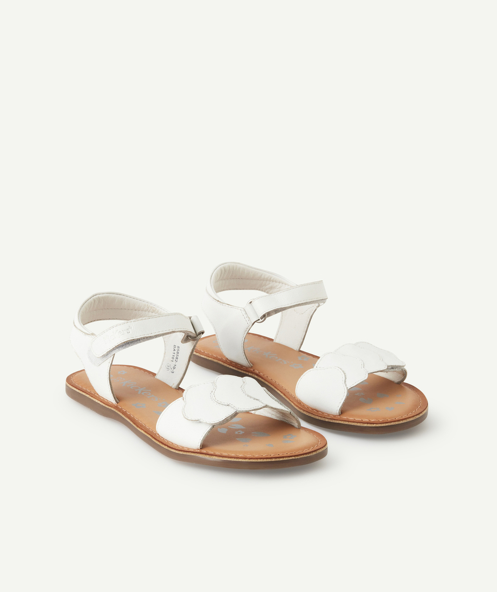 KICKERSSANDALES FILLE DYASTAR BLANC EN CUIR