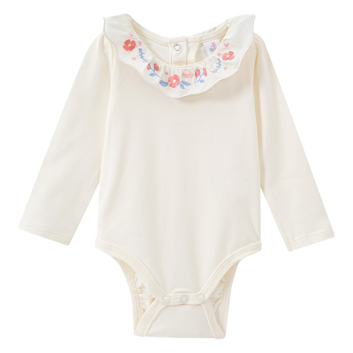Topomini Baby Body mit Musselinhose im Set pink / hellblau / cremeweiss