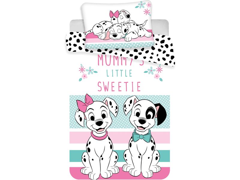 Jerry Fabrics Kinderbettwäsche 101 Dalmatians 100 x 135 cm Bettwäscheset für ein kleineres Kinderbett