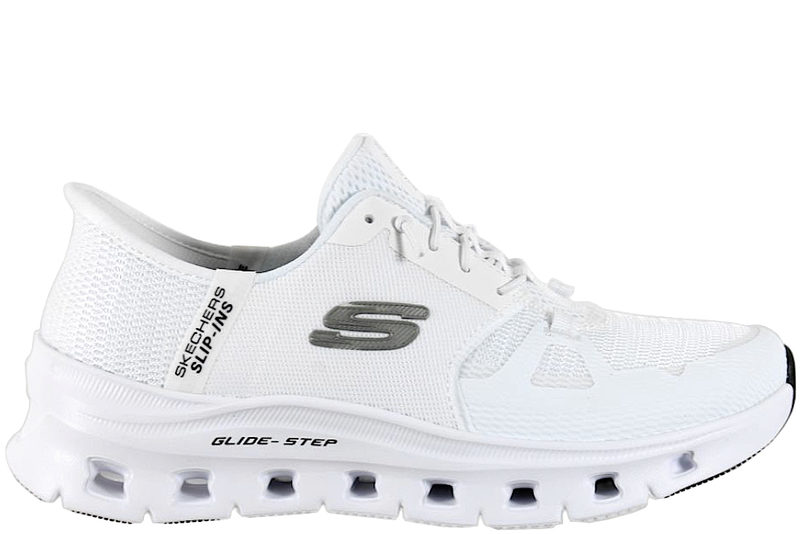 SKECHERS GLIDE-STEP PRO SNEAKERS I HVIDT TEKSTIL SLIP-INS
