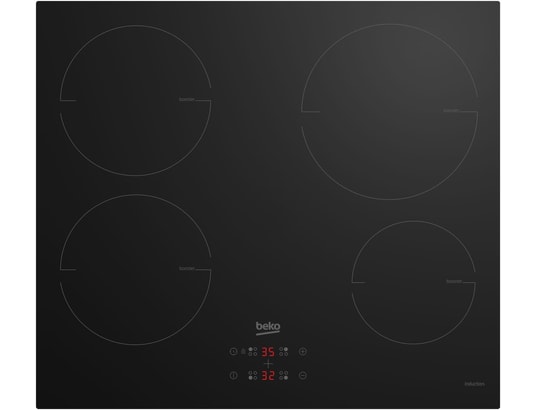 BEKO - Plaque induction HII64400MT, 4 foyers, 4 boosters, 7200w totale