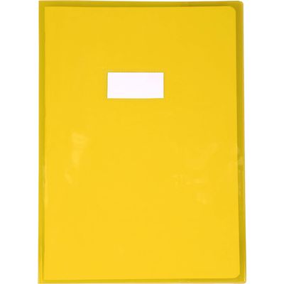 Calligraphe - Protège cahier sans rabat - A4 (21x29,7 cm) - cristalux - jaune transparent