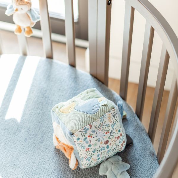 Kidsmill Soft Elegance II Boxmatras Hoes Rond Ø 90 cm - Iceblue