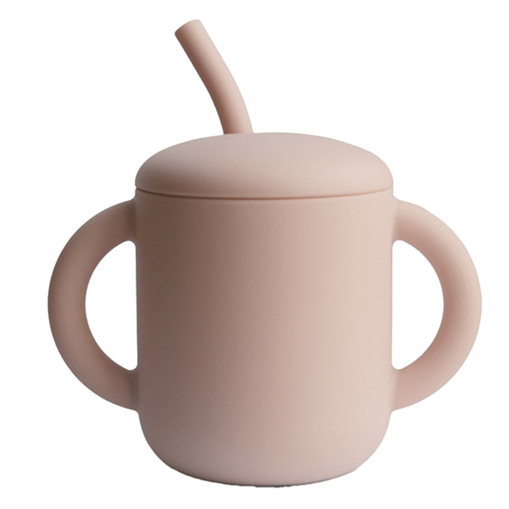 Silikone Drikkekop Blush - Mushie → Luksusbaby.dk