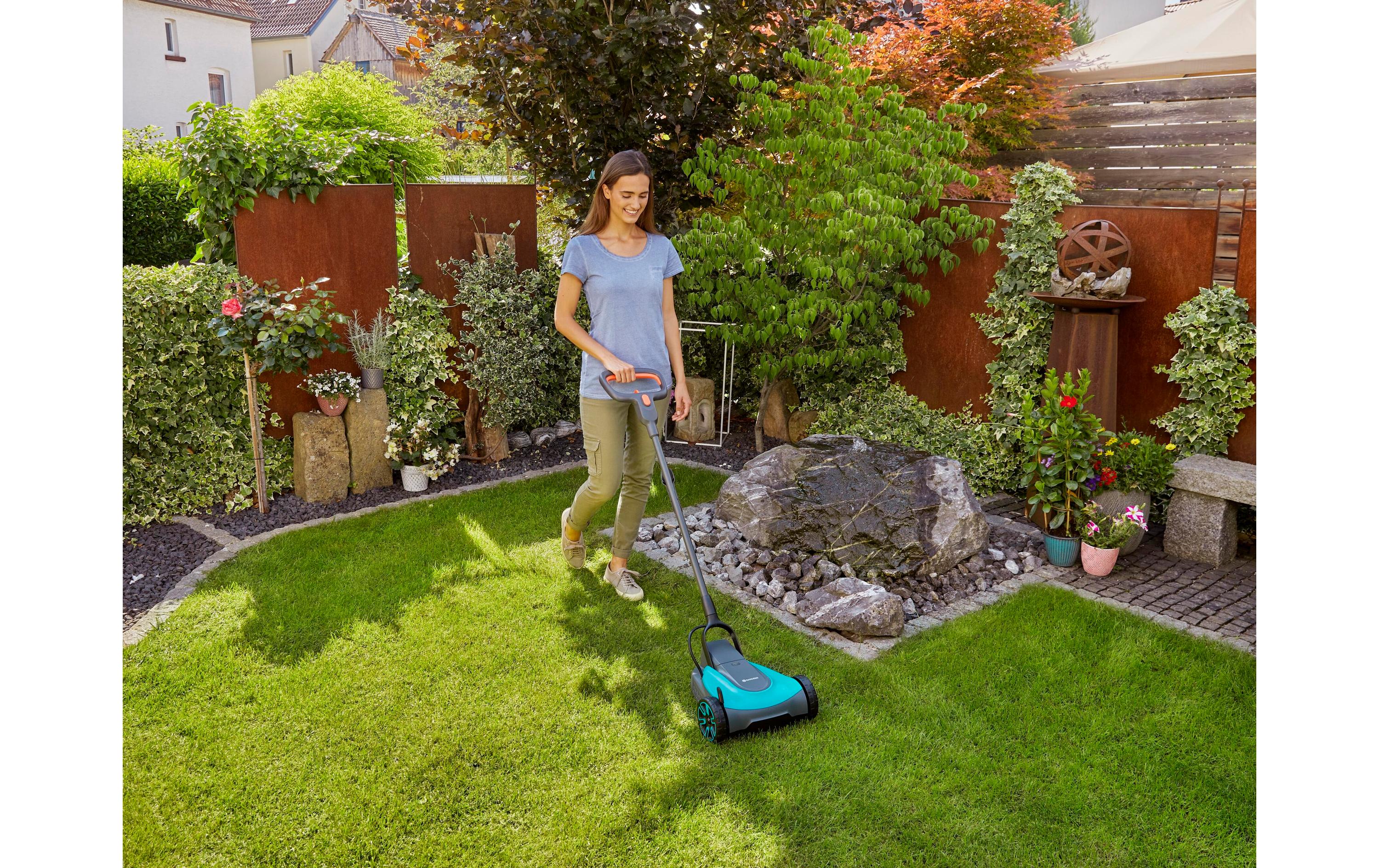 Akku-Rasenmäher HandyMower Li-22 / 18 V Set<br>Mit Ladegerät und Akku für kleine Gärten bis zu 50 m² Rasenfläche