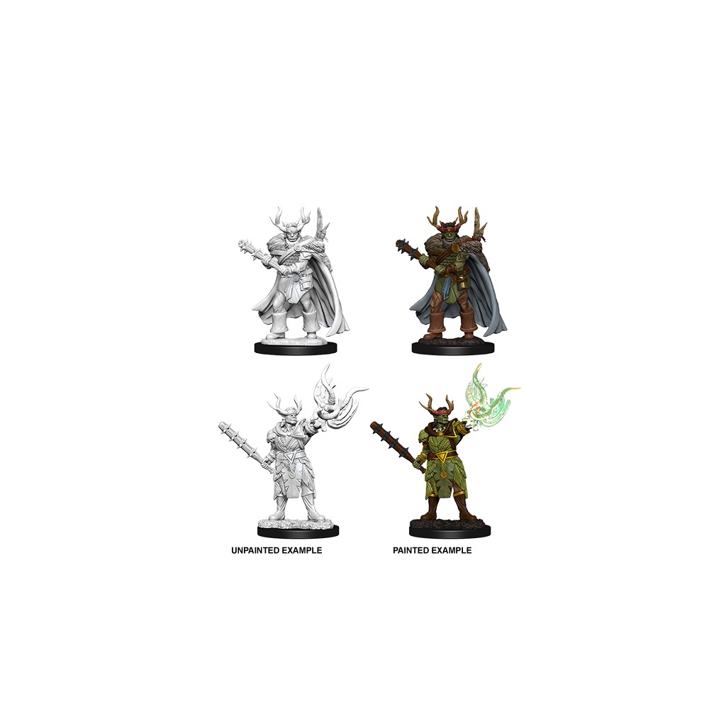 Pathfinder Deepcuts Unpainted Miniatures: Male Half-Orc Druid