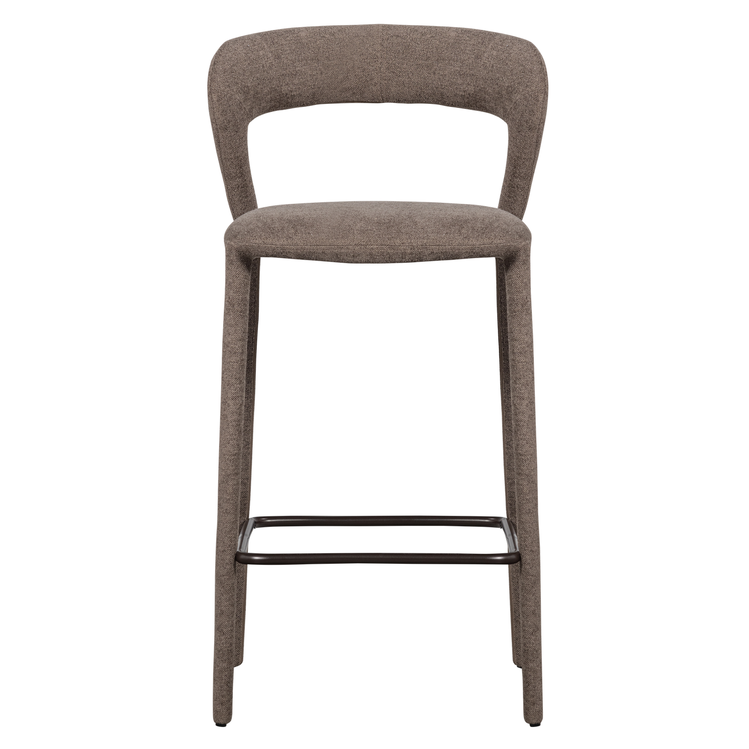 WOOOD Noble Barstoel - Geweven Stof - Taupe - 95x48x52