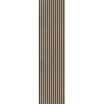 Kleurstaal lattenwand vilt op vilt lichtbruin 20x30 cm