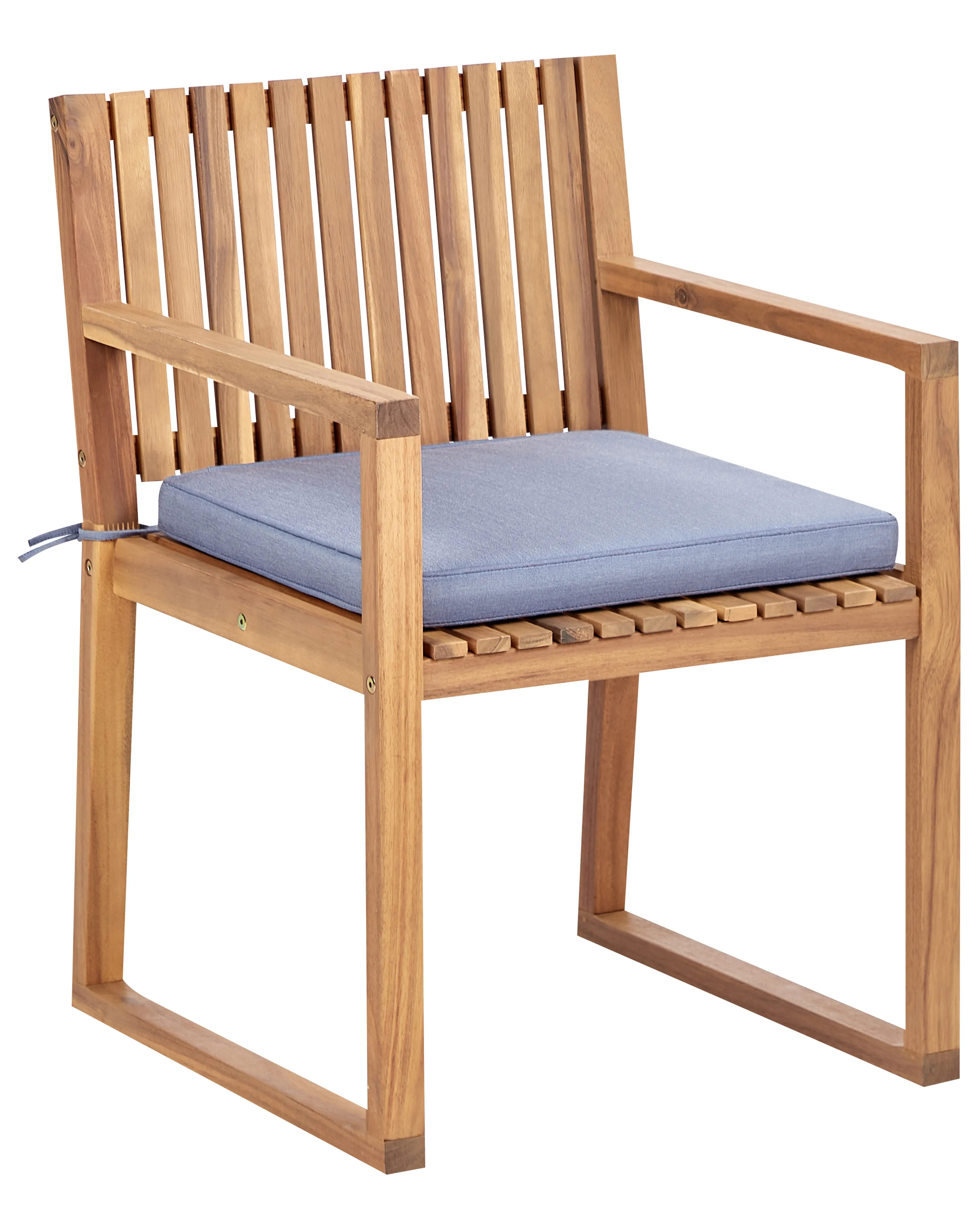 Set van 8 stoelen met zitkussen SASSARI II Gecertificeerd acaciahout Blauw