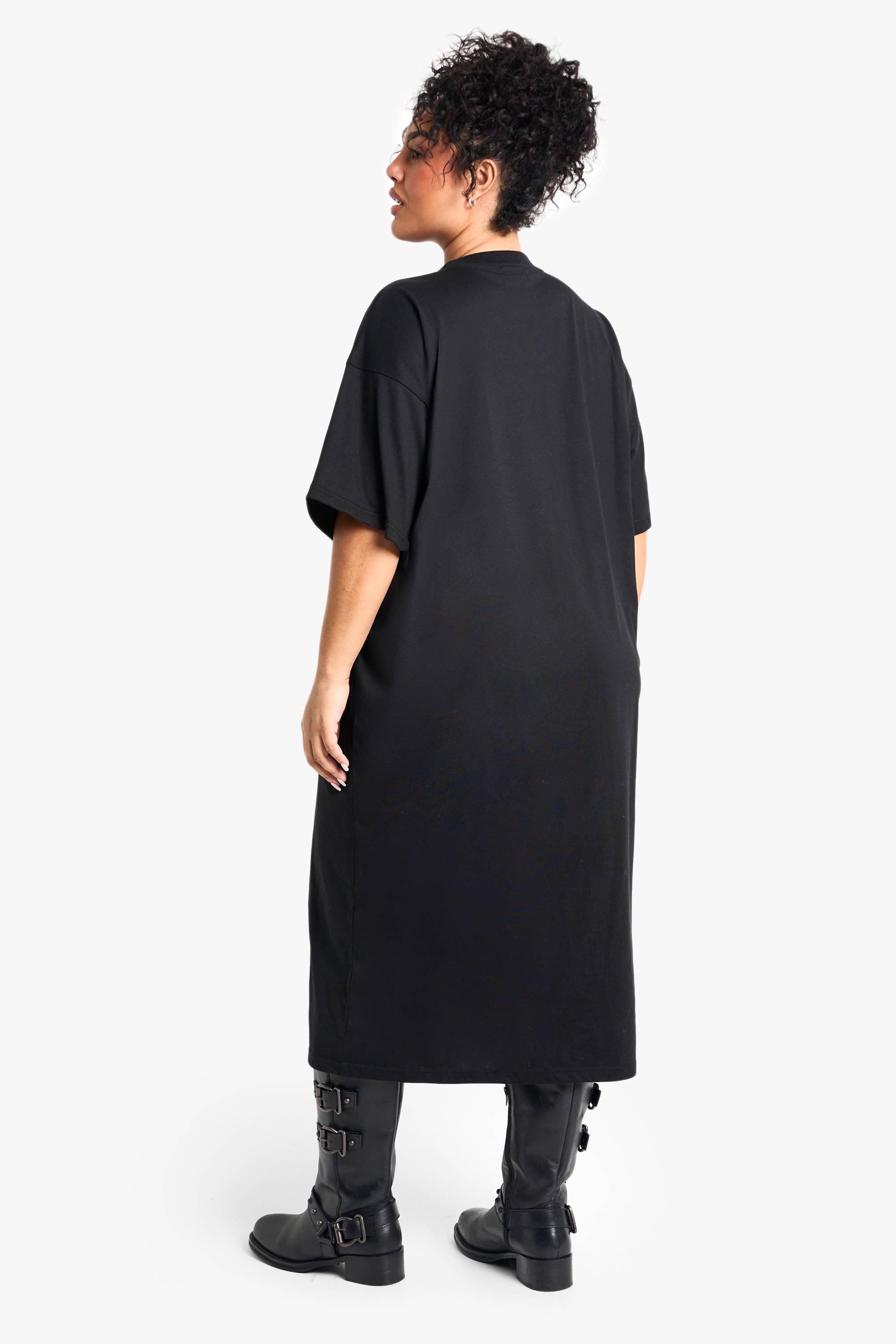 boohoo plus robe t-shirt midi oversize