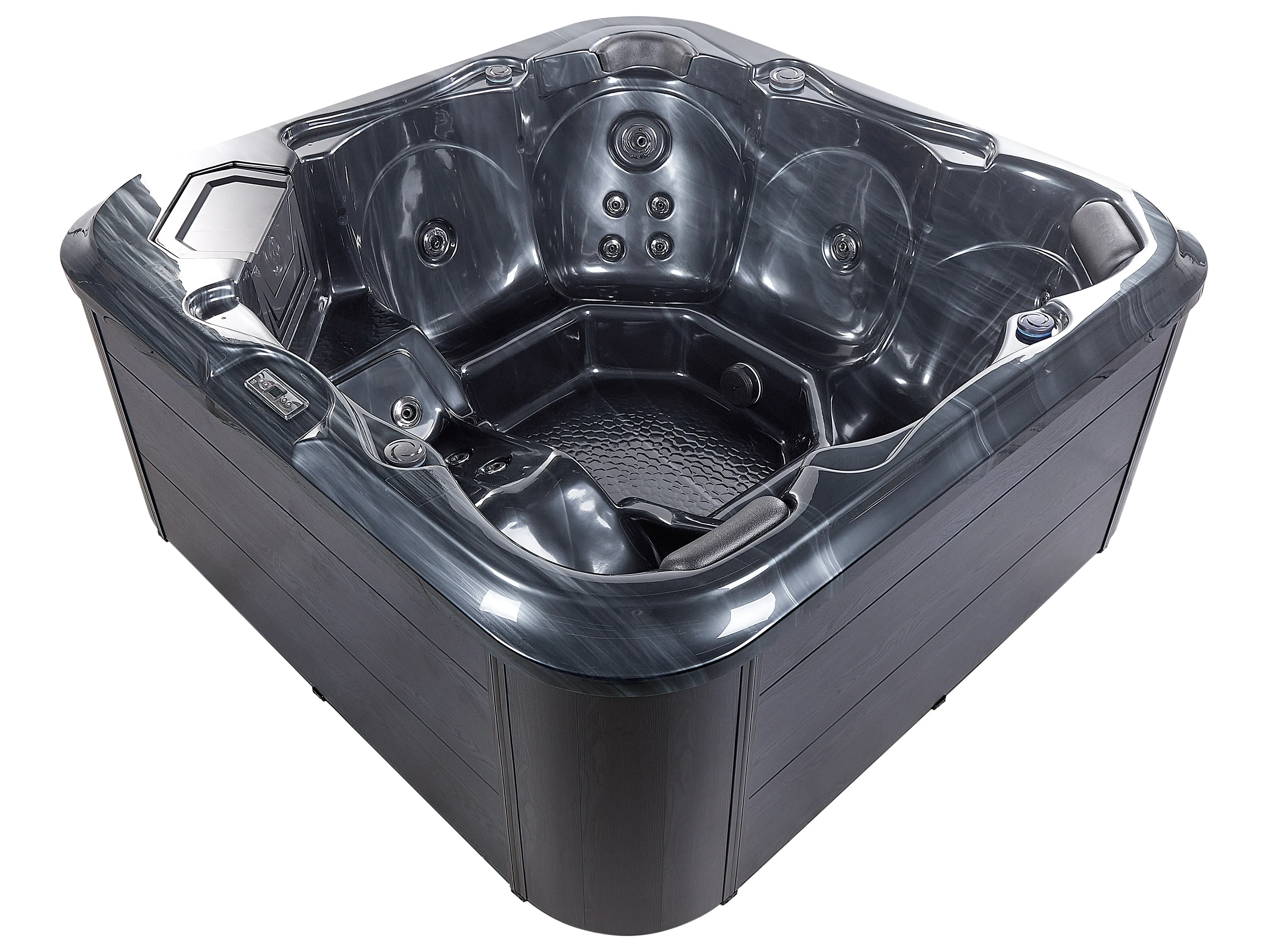 Buiten hottub met LED TULAROSA Grafietgrijs