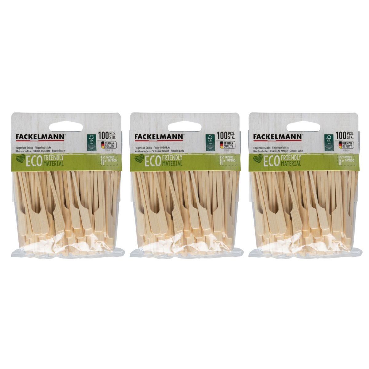 Lot de 300 piques en bois de 9 cm Fackelmann