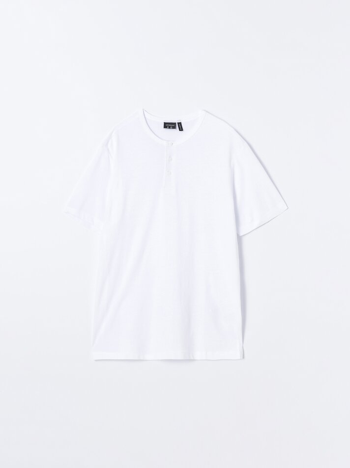 Camiseta com gola Baker - Off-white