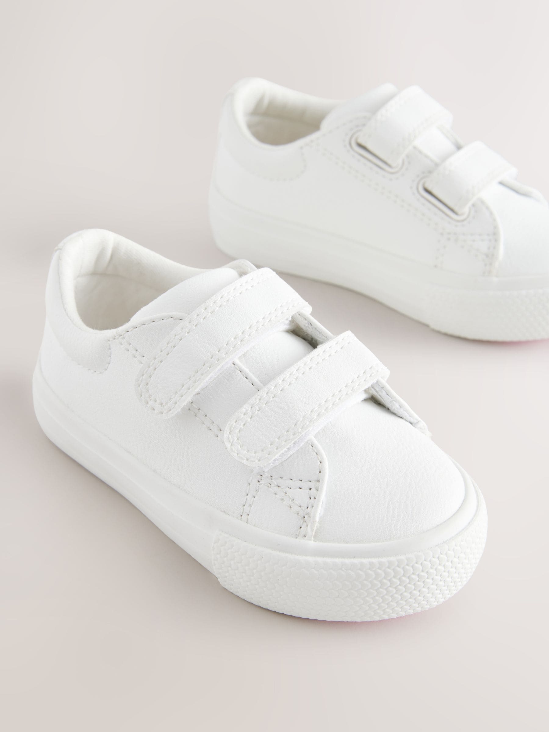 Wit - Sneakers met dikke zool en klittenbandsluiting