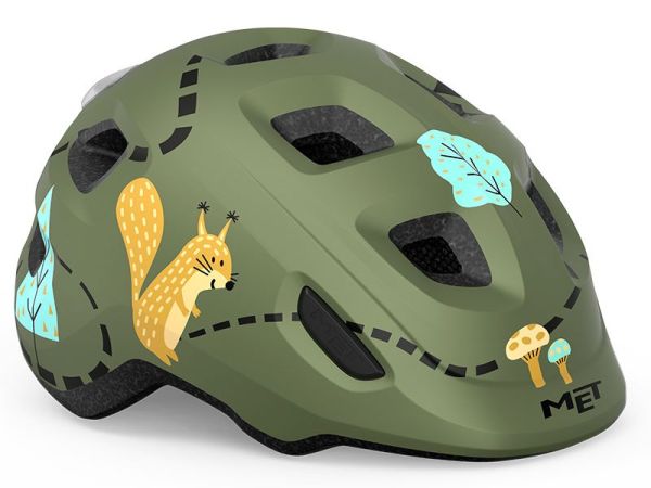 MET Hooray Green Buckle Mips Børnehjelm, Green Forest/Glossy