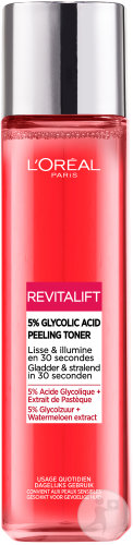 L'Oréal Paris Revitalift Peeling Toner À l'Acide Glycolique 5% Soin Visage 180ml