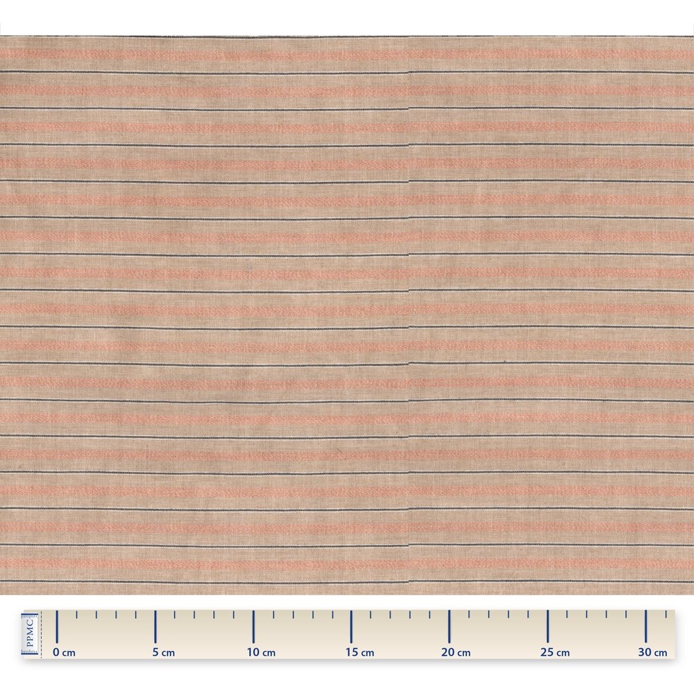 Coupon Tissu 50 Cm Rayure Bronze Cuivrée