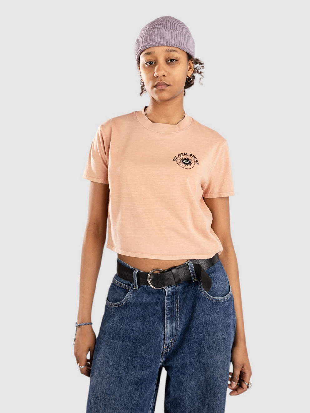 Volcom Dial Crop T-Shirt sand brown