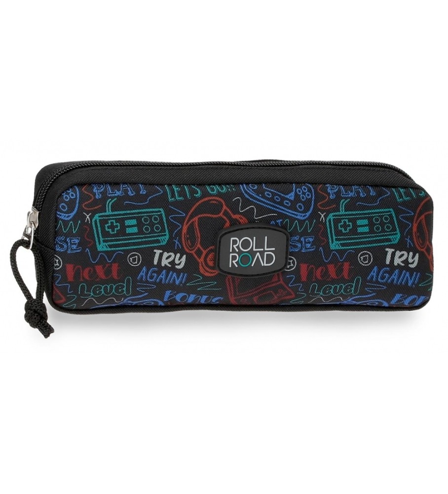 Estojo Roll Road Next Level preto -22x7x3cm-