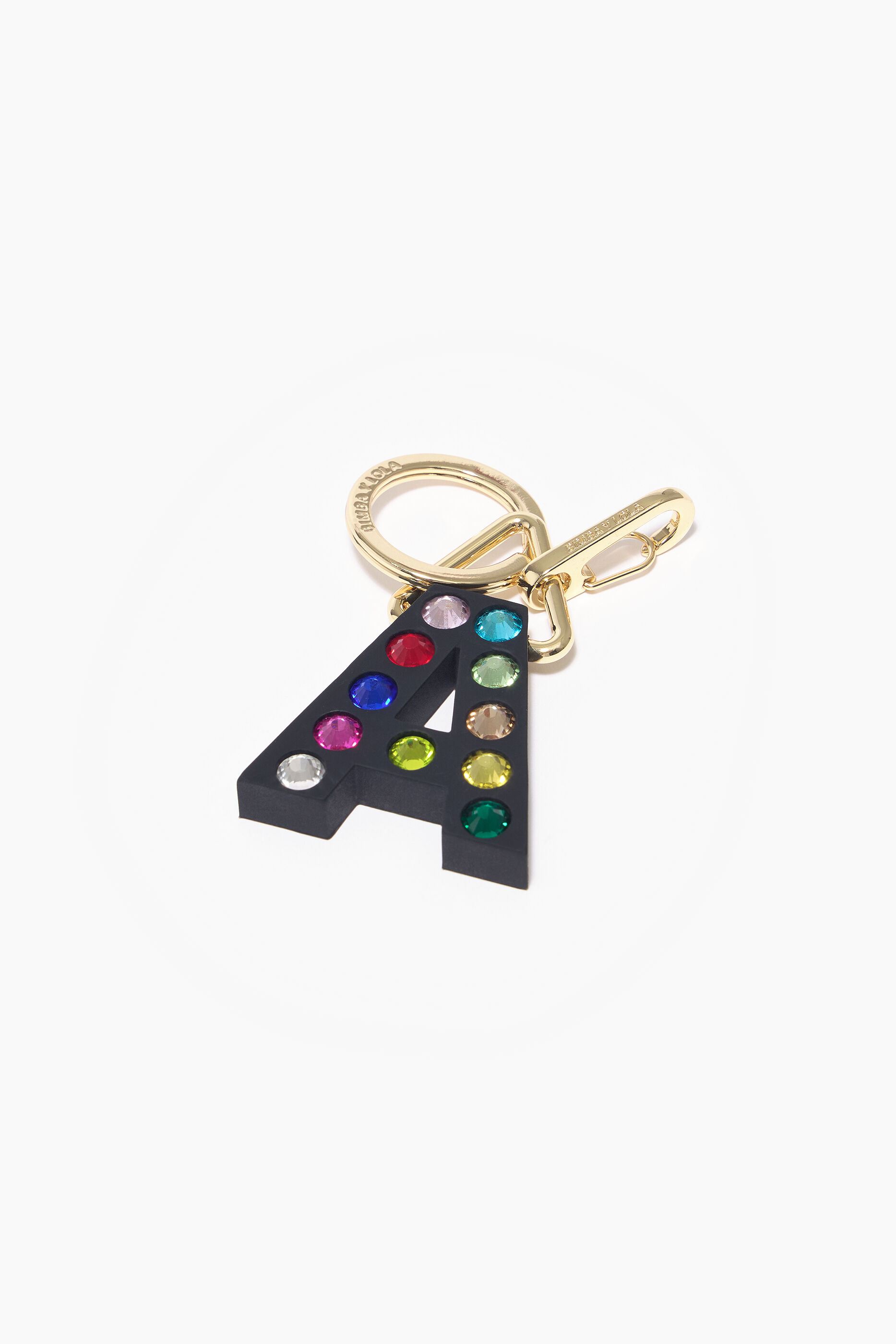 Chaveiro de silicone com a letra A