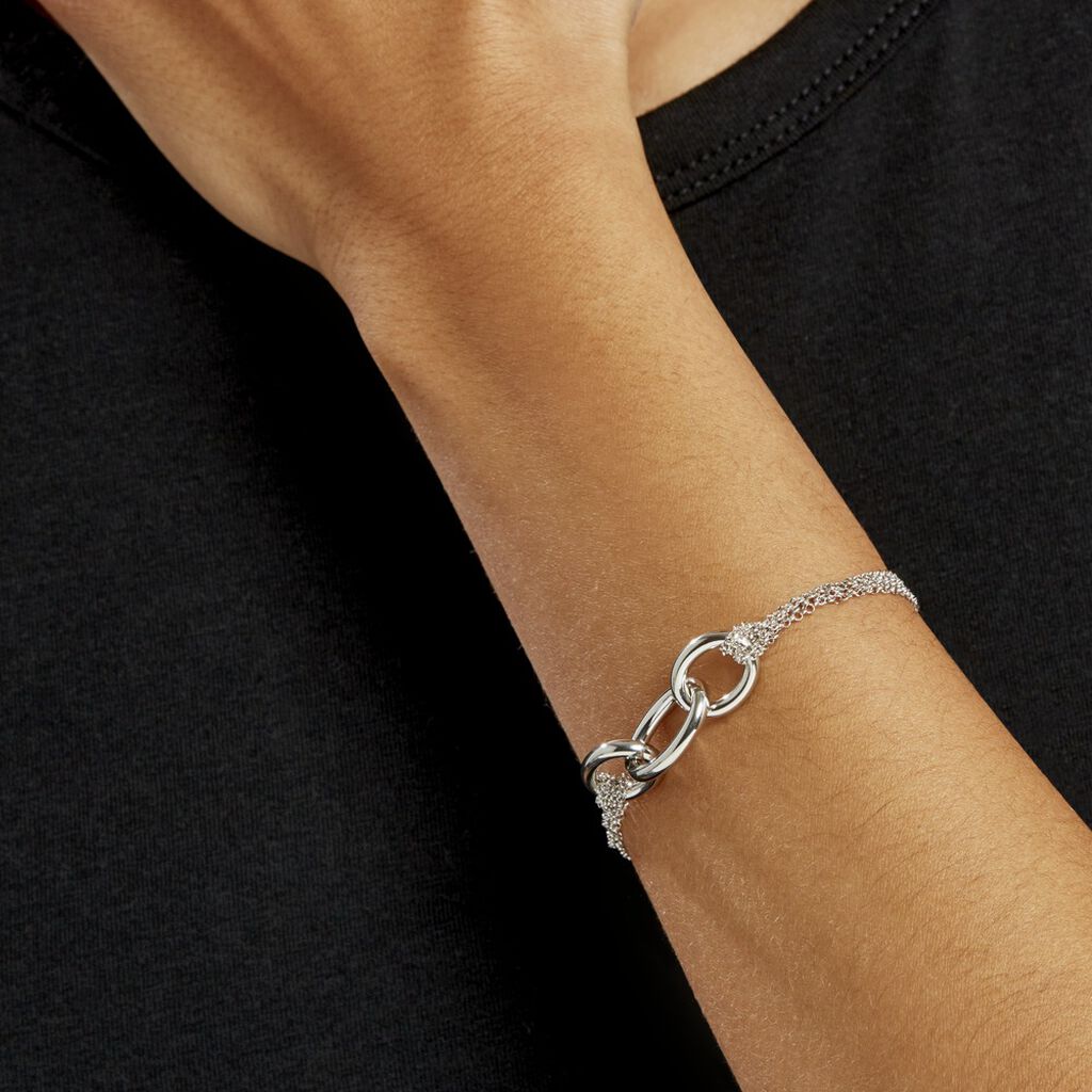 Bracelet Abassia Argent Blanc