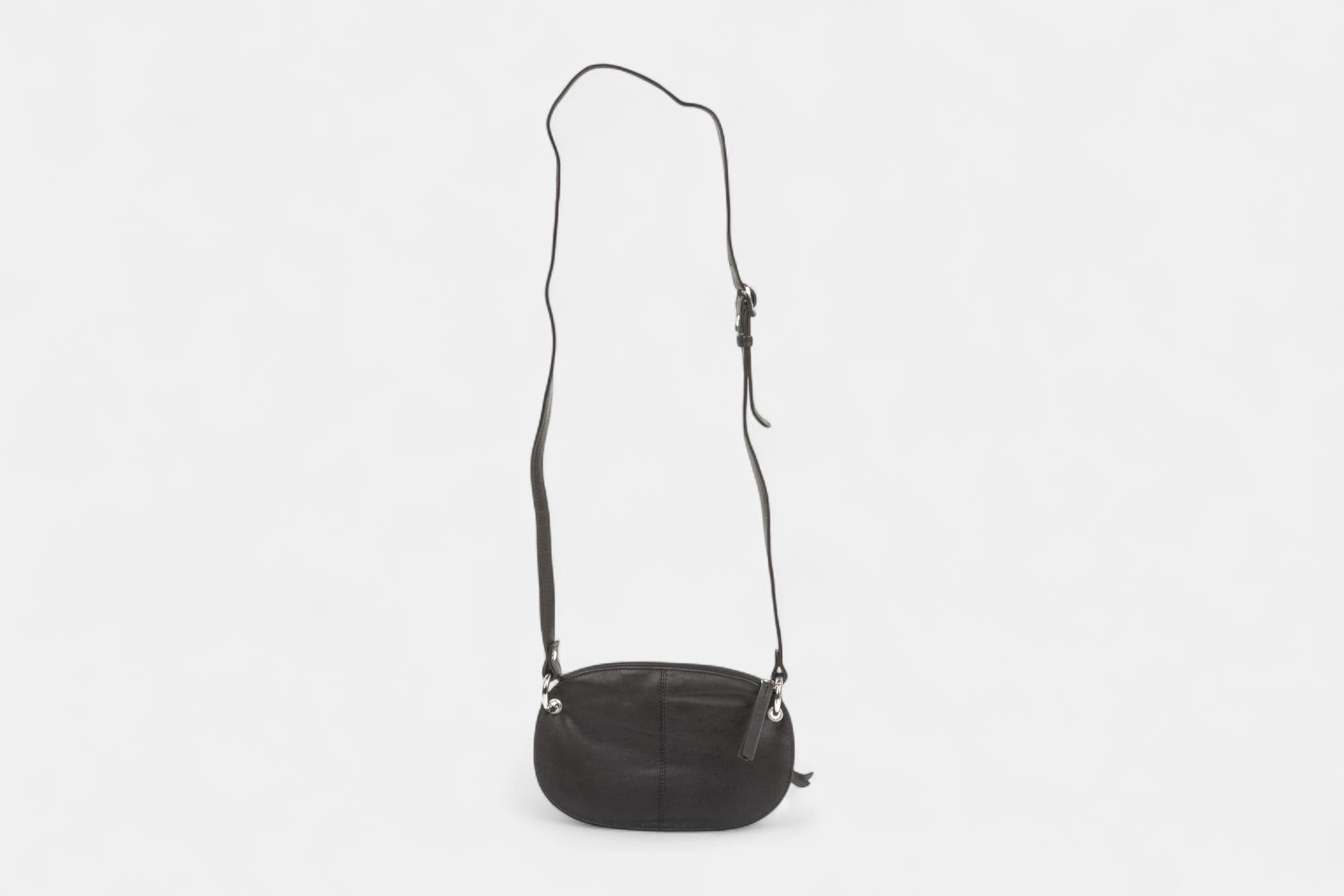 Sac bandoulière en cuir noir
