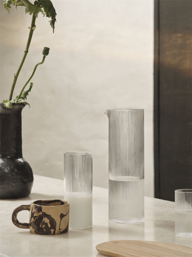 ferm LIVING Ripple Milk Jug - Clear Clear