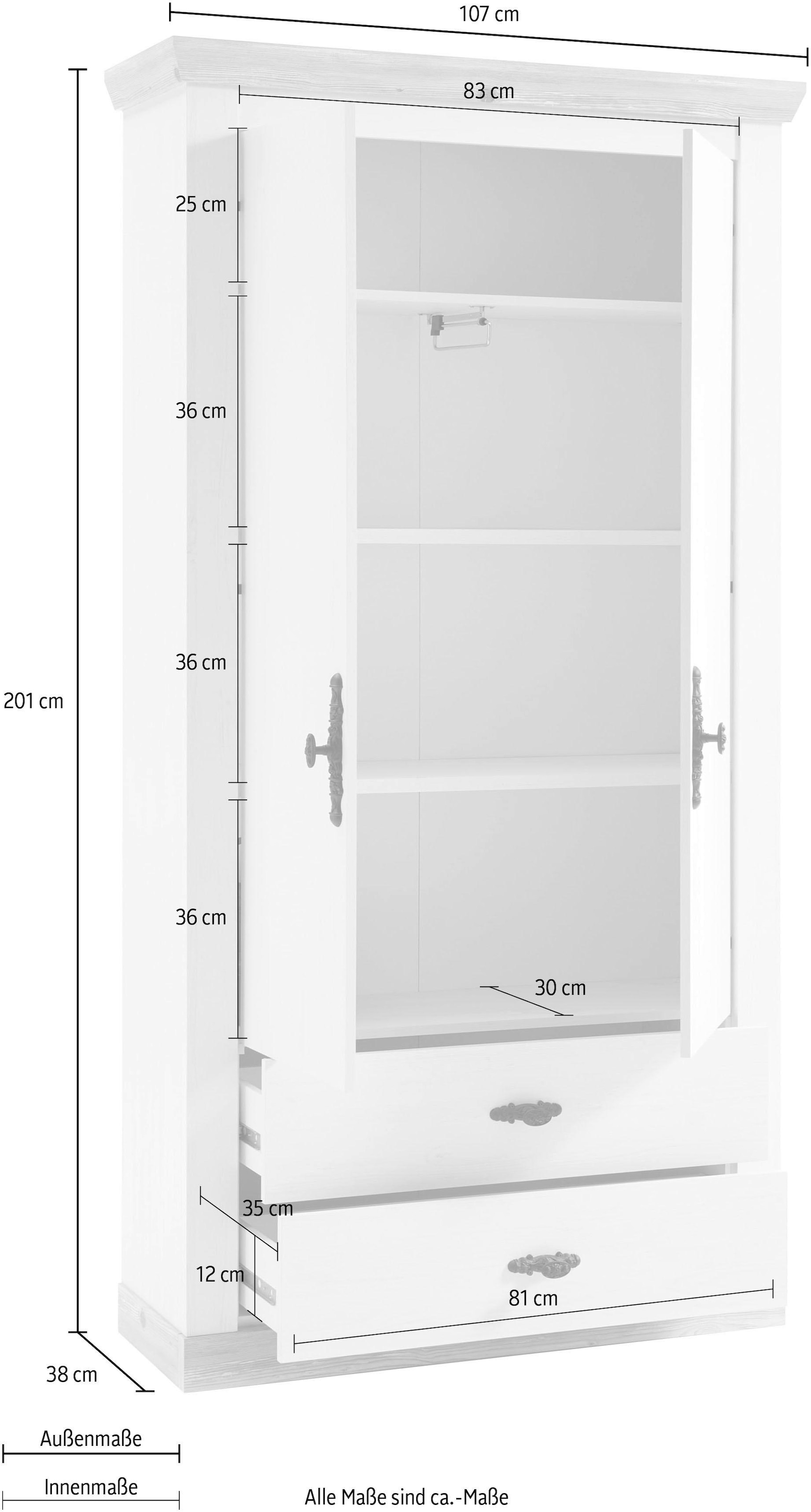 Home affaire Garderobenschrank »Florenz« Höhe ca, 200 cm