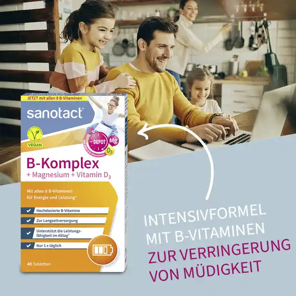 sanotact B-Komplex + Magnesium + Vitamin D3 Tabletten