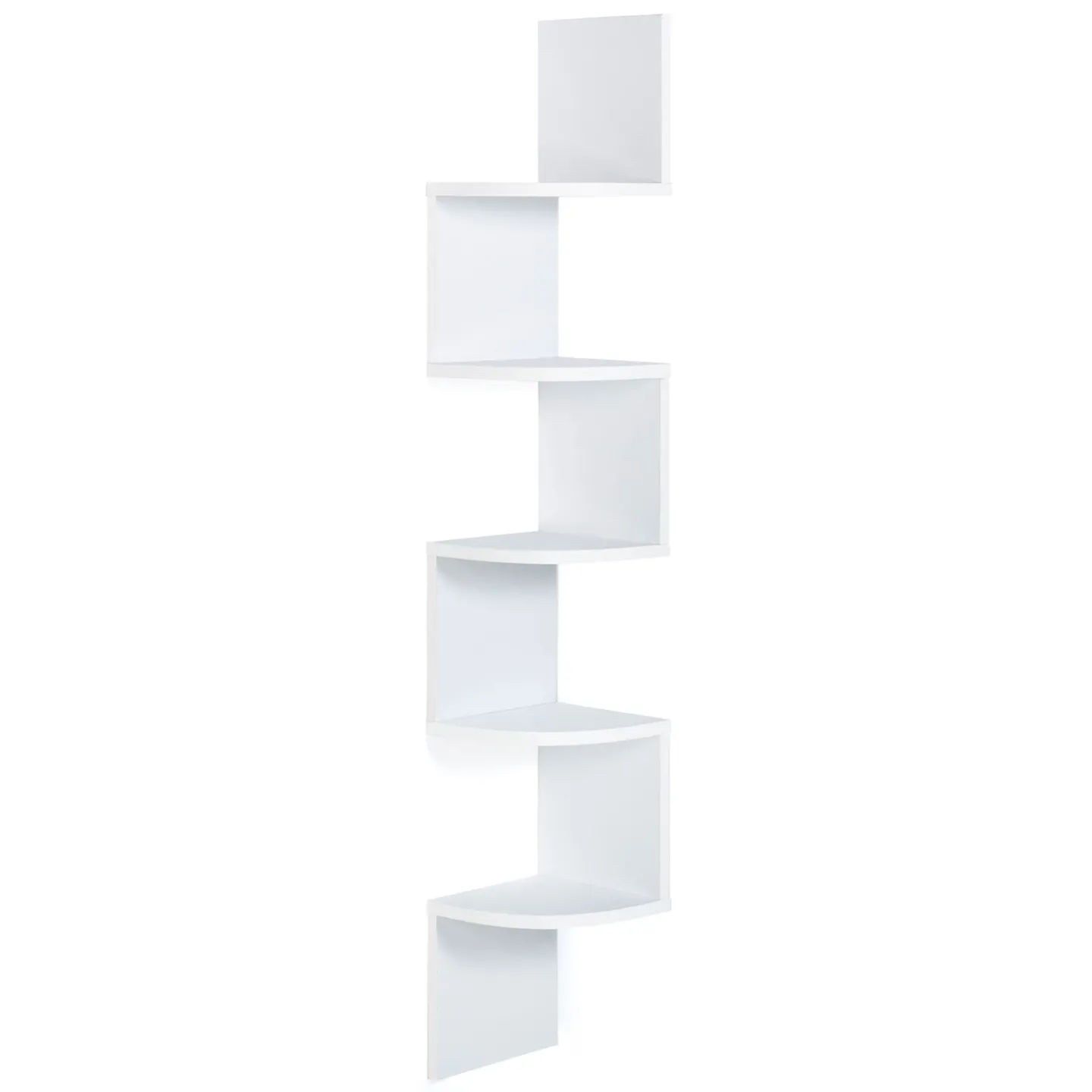 Etagère murale d'angle ISA 5 niveaux blanche