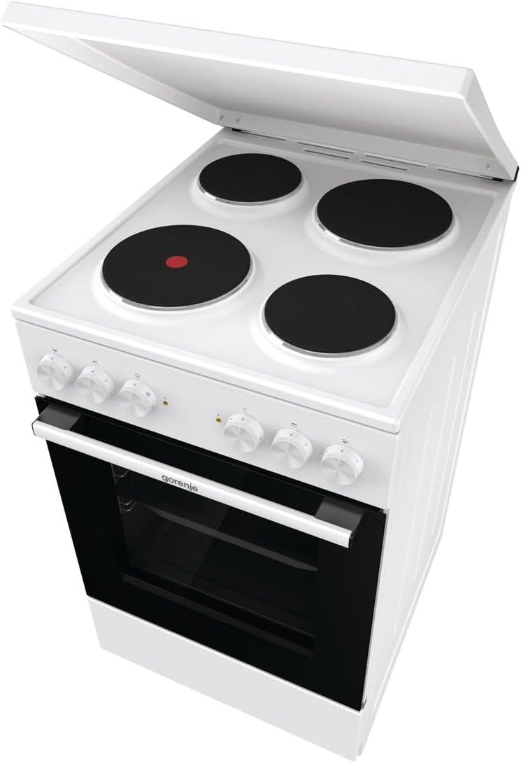 Gorenje GE5A23WH Standherd, 74 Liter, PerfectGrill, Pizza Mode 300°C, AquaClean, Made in Europe, weiß