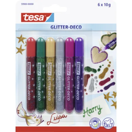tesa Glitzerkleber, 6 Stück
