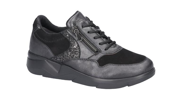 Waldläufer 668001-411- schwarz silber