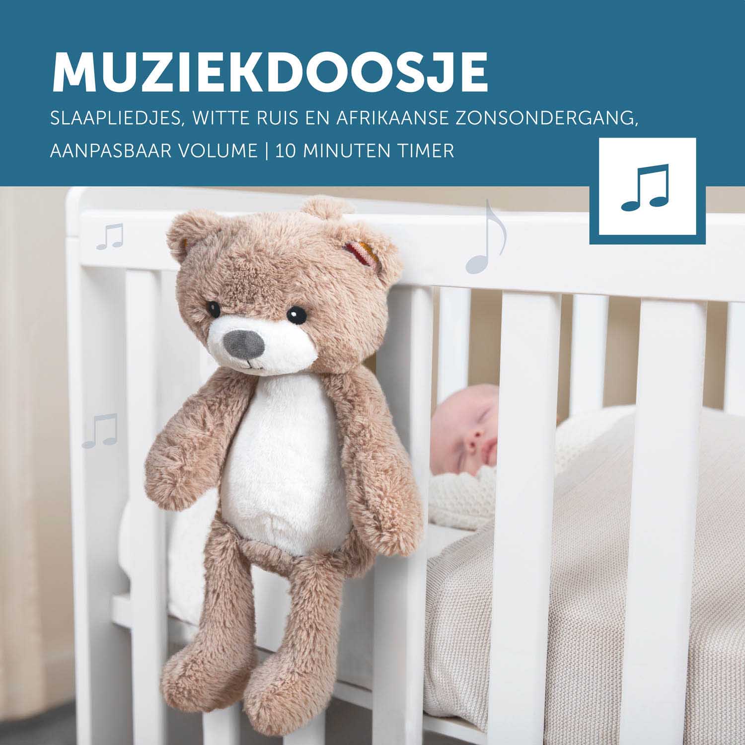 Zazu slaaptrainer Brody de beer taupe - nachtlampjes - Prénatal