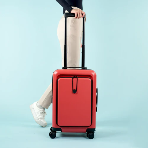 Valise rigide 4 roues LHR Pochette unie orange