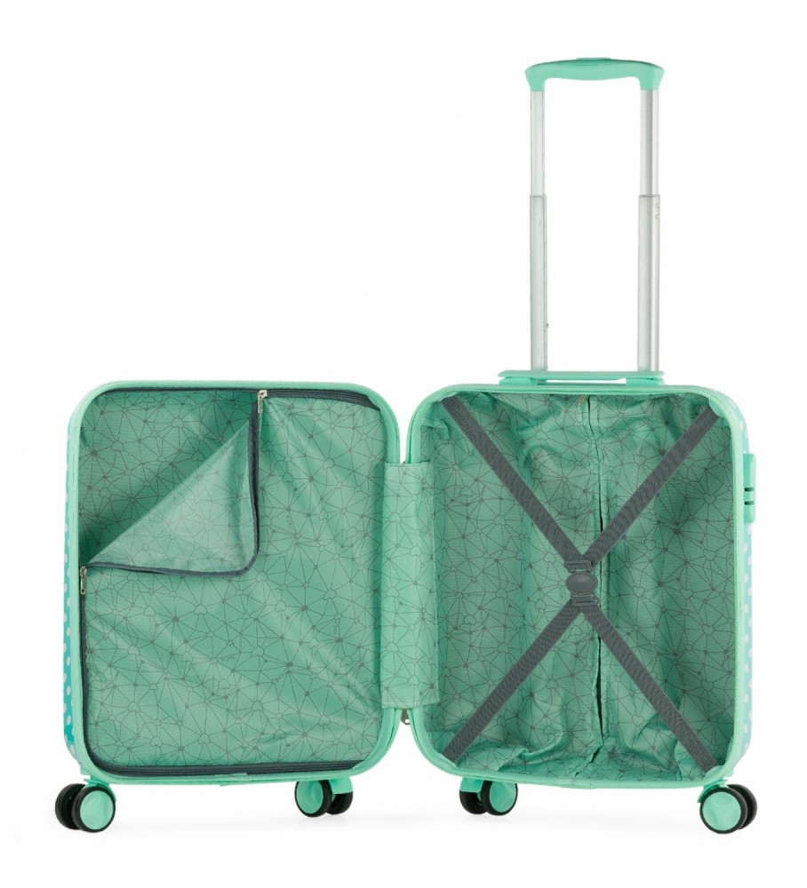 Mala de cabine pequena ITACA 702450 Turquesa -55x40x20-