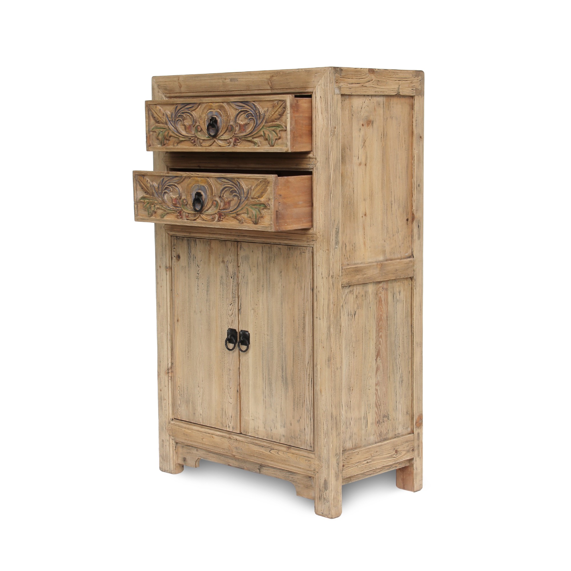 Kommode 'Herolind', 2 Schubladen, 2 Türen, natur, T 45 cm, B 83 cm, H 138 cm von fischer's lagerhaus