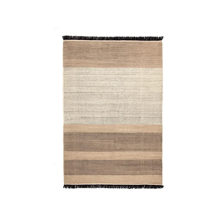 nanimarquina - Tres Stripes 170 x 240 cm, schwarz
