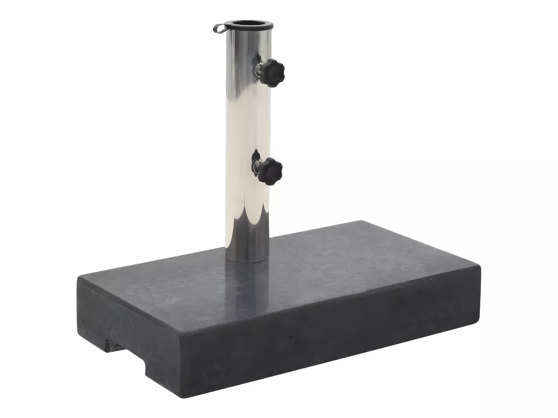 Prolenta Premium - Socle de parasol rectangulaire Granite 25 kg Noir
