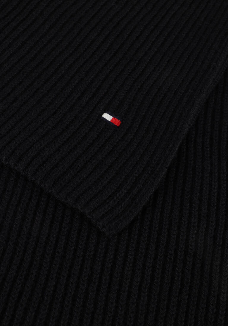 TOMMY HILFIGER zwarte tommy hilfiger muts gp flag beanie + scarf