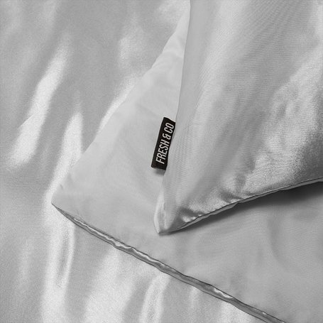 Dekbedovertrek Silk Satin - Zilvergrijs