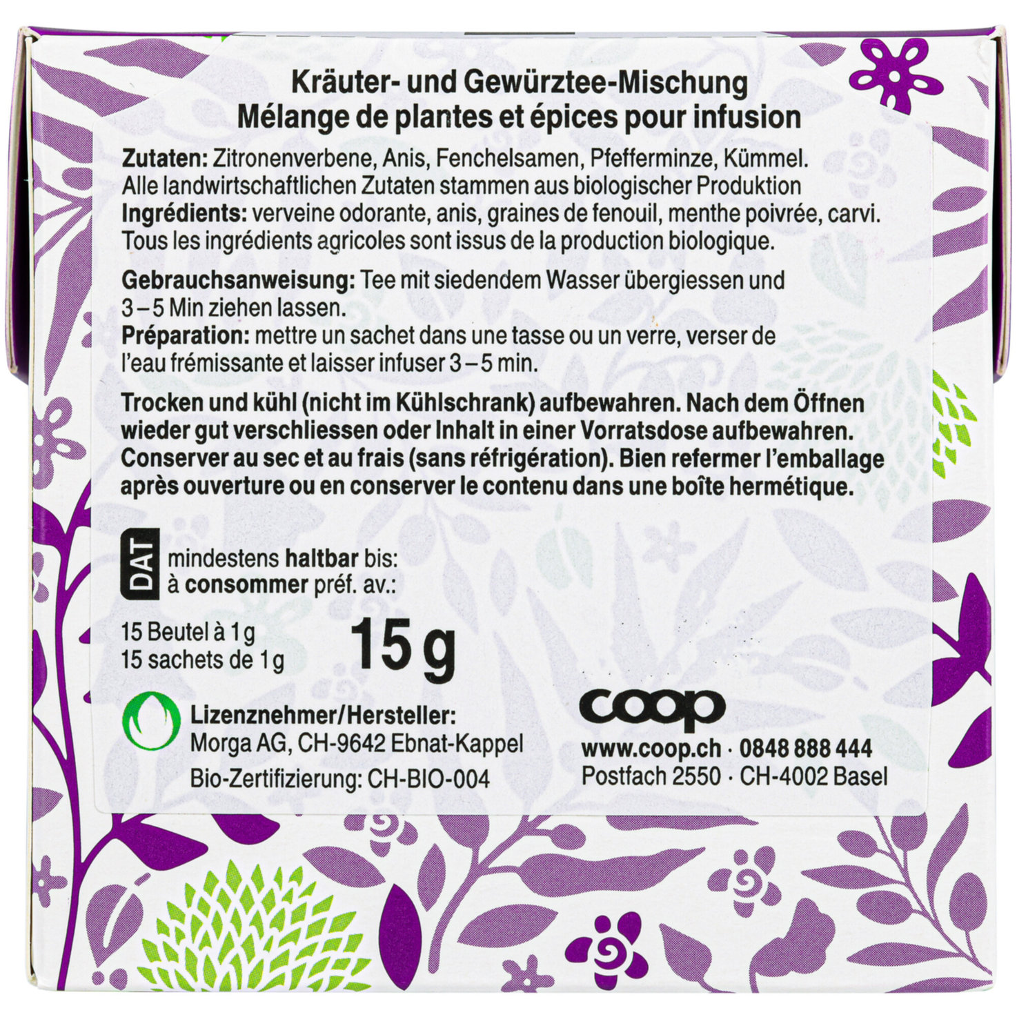 Naturaplan Bio After Dinner Tee 15 Beutel