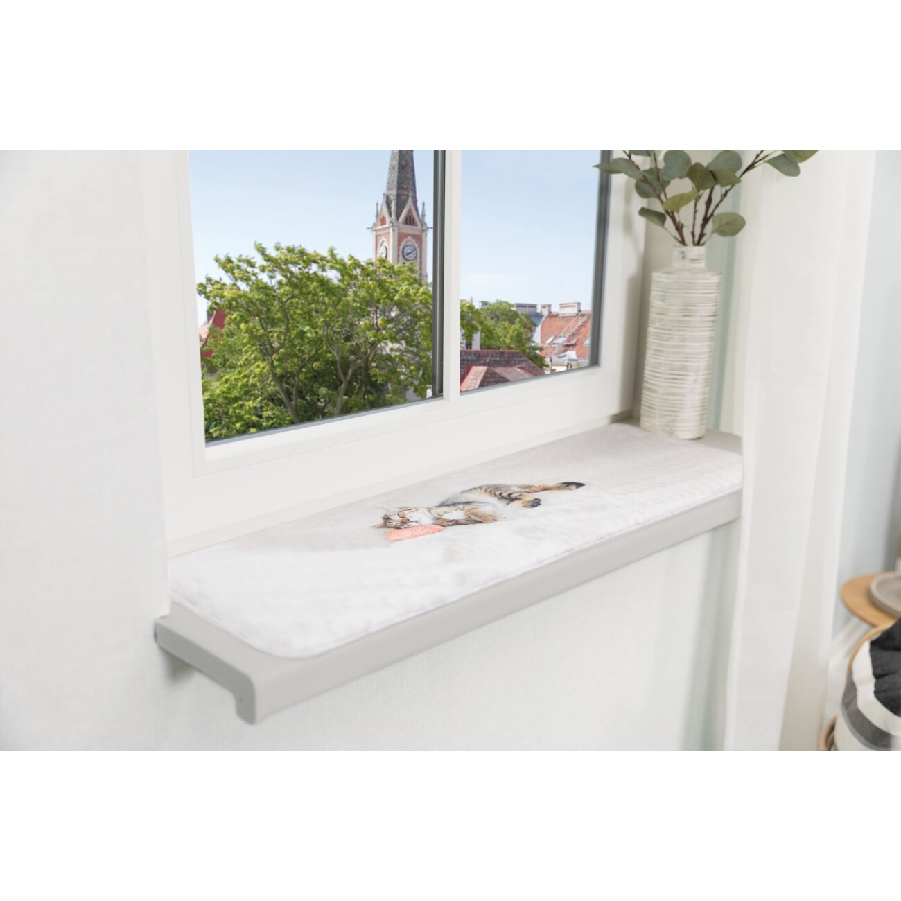 Trixie Liegematte Nani für Fensterbank, 90×28 cm, grau