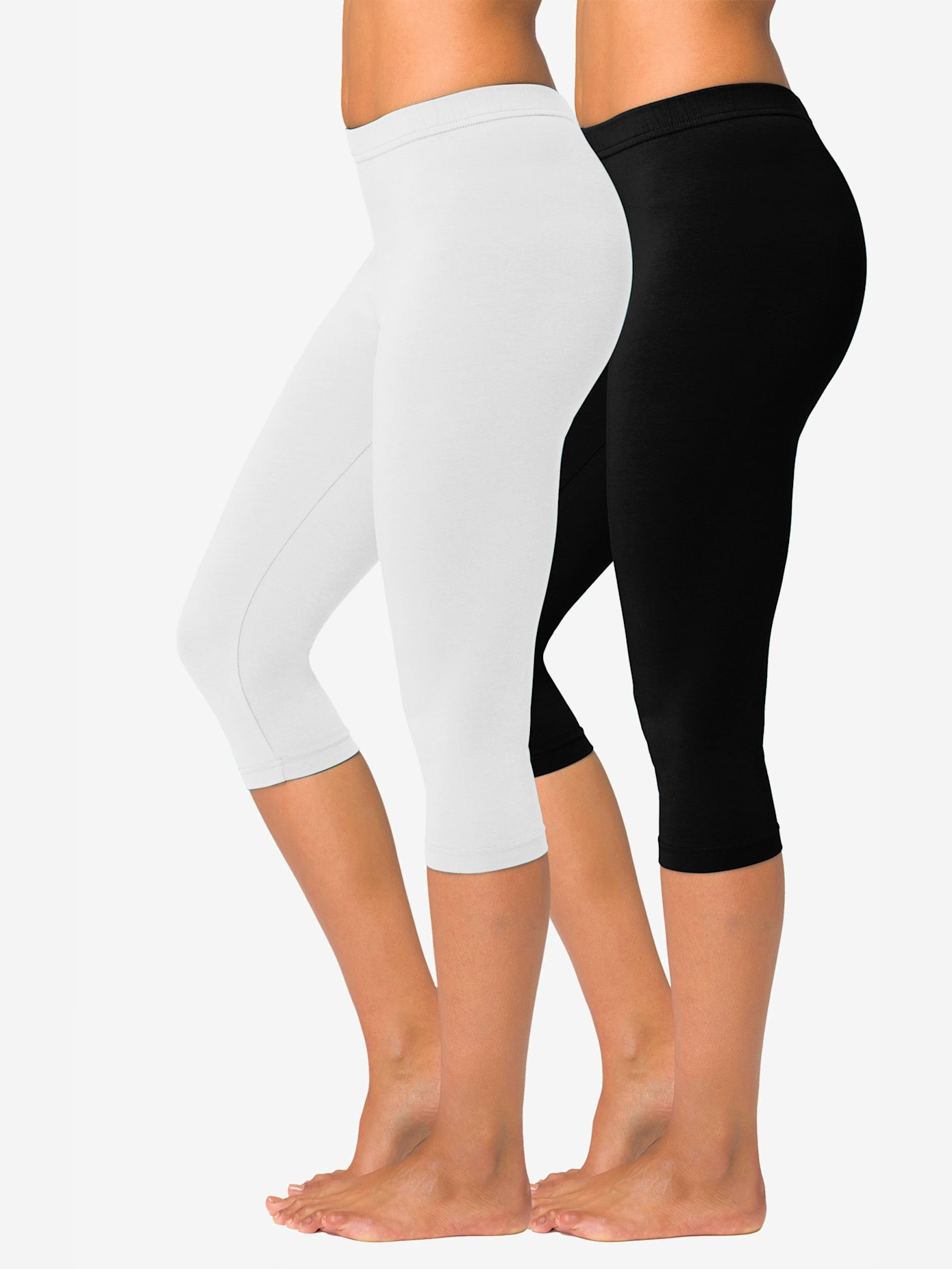 Legging corsaire lot de 2 leggings basiques, longueur 3/4