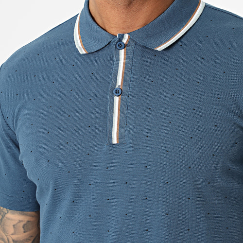 Polo Manches Courtes Bleu Marine