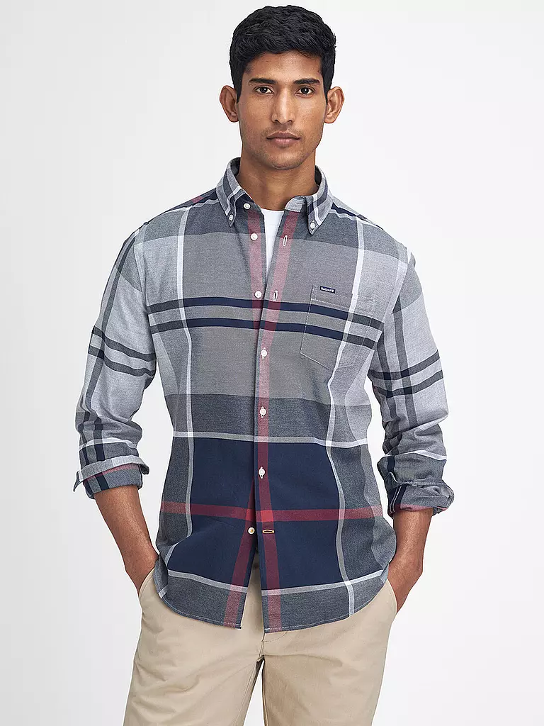 BARBOUR Hemd DUNON hellgrau