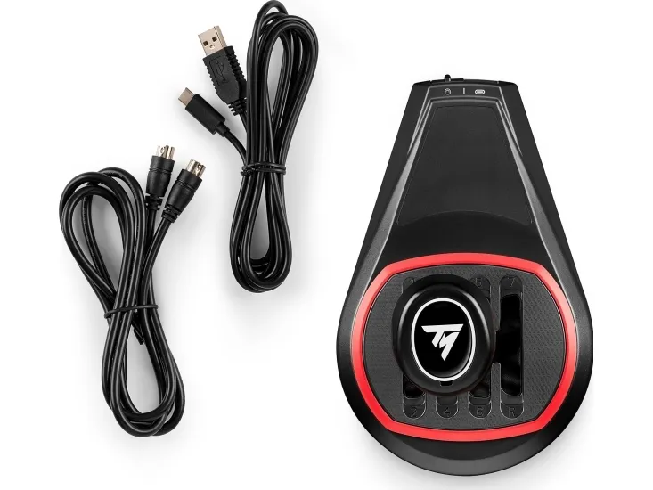 Thrustmaster TH8S Shifter, Tilføjelse til racerskifter, Sort, Rød, PS5, PS4, Xbox One and Xbox Series X|S Thrustmaster Force Feedback racing wheels, 130 mm, 220 mm, 240 mm